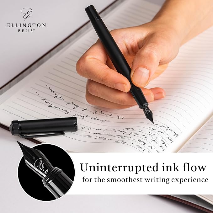 Luxury Fountain Pen Set - Smooth Extra Fine Nib - Includes Refillable Ink Converter, 3 Ink Cartridges, Gift Box - Fountain Pen For Writing - Calligraphy, Journaling, Sketching