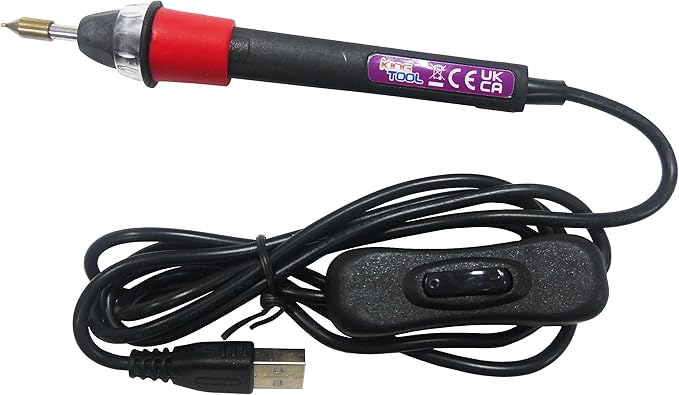 KINGTOOL Hot Foil Embossing Stamping Pen with 6 Rolls Hot Foil Papers, USB Powered (with 4 Nibs) (Black)