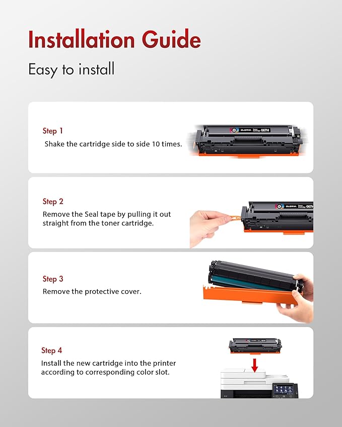 067H 067 Toner Cartridge Set - MF656Cdw MF654Cdw Toner Replacement for Canon 067 067H, for Canon MF656cdw Toner Cartridges, for Color ImageClass MF656Cdw LBP632Cdw MF654Cdw MF653Cdw LBP633Cdw (4 Pack)