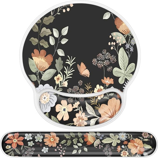 iCasso Silicone Wrist Rest for Keyboard and Mouse,Cool Soft Computer Wrist Support Hand Arm,Gel Keyboard Cushion for Typing Pain Relief,Ergonomic Design Mouse Pad for Women Girl