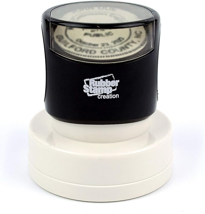 MaxMark Round Notary Pre-Inked Stamp for State of South Carolina
