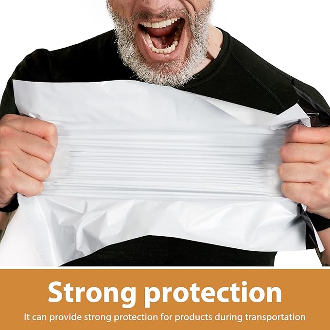 Metronic Poly Mailers 19x24 Inch 100 Pcs | Large Shipping Bags for Clothing, Small Business | Strong Thick Mailing Bags with Self Adhesive | Waterproof and Tear-Proof Large Package Bags in White