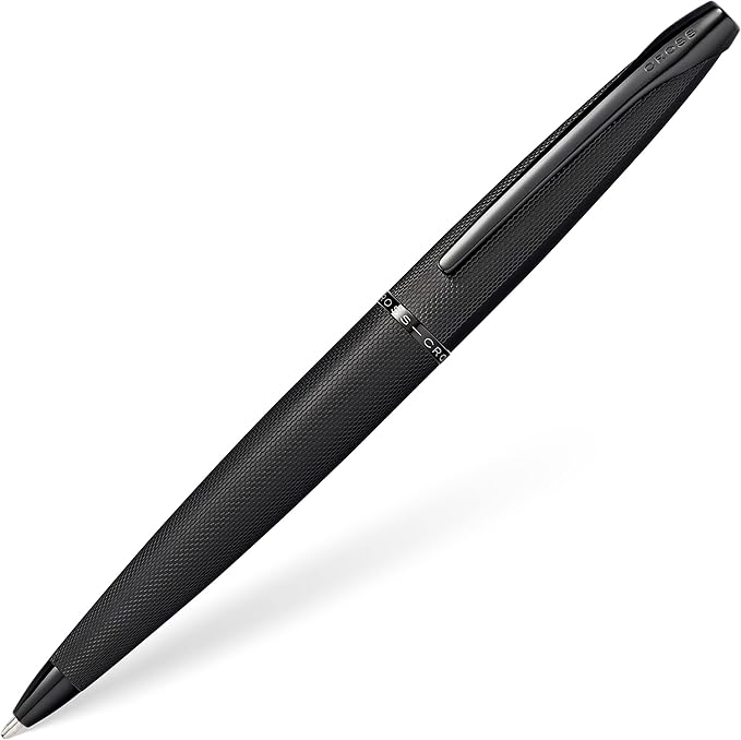 Cross ATX Refillable Ballpoint Pen Presented in a Luxury Gift Box - Medium Point, Black Ink, Sandblasted Black