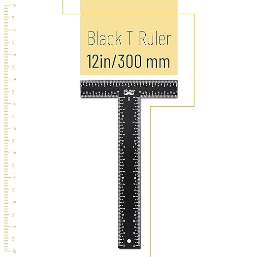 Mr. Pen - T Square, T Ruler, 12 inch Metal Ruler, T Square Ruler, Drafting Tools, Architect Ruler, Set Square, Drafting Ruler, Tsquare, Truler, Architectural Triangle, Tee Ruler, L Square, Scale Ruler