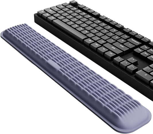 MEKASS Keyboard Wrist Rest, Soft Memory Foam Wrist Support for Keyboard, Keyboard Hand Rest Pad for Wrist Pain Relief, Keyboard Wrist Guard for Long Hours of Work, Gaming, Studying（Gray）
