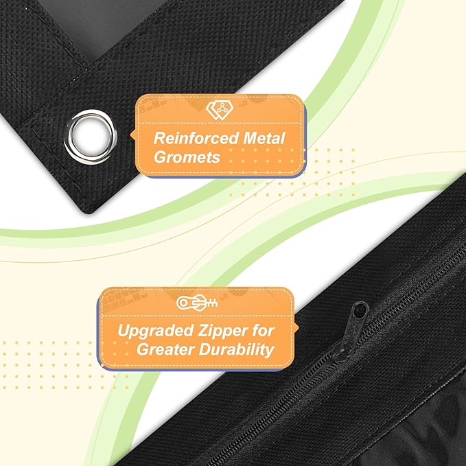 Shemira Pencil Pouch for 3 Ring Binder, Binder Pencil Pouch with Smooth Zipper, Clear Window Pencil Case for Binder, Zipper Pencil Pouches, Big Capacity 3 Ring Binder Pencil Bag, Black