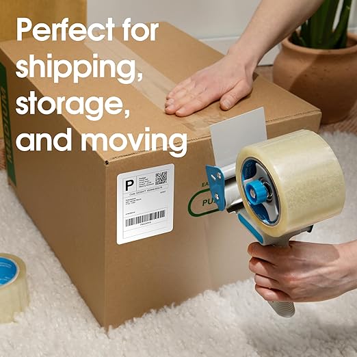 SPARTAN INDUSTRIAL - 2" X 60 yd Clear Shipping Tape Rolls - 6 Rolls of Heavy Duty Box Tape for Moving, Packing, Shipping, Storage - 2.7 Mil