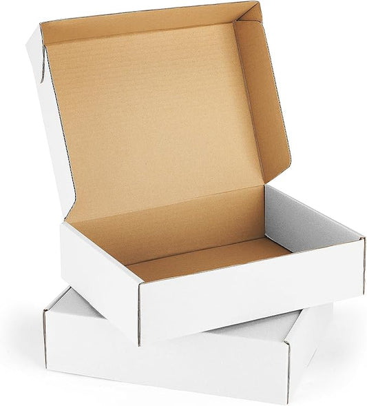 Eupako 12x9x3" White Shipping Boxes Corrugated Box Mailers 20 Pack Cardboard Shipping Boxes for Small Business, Mailing
