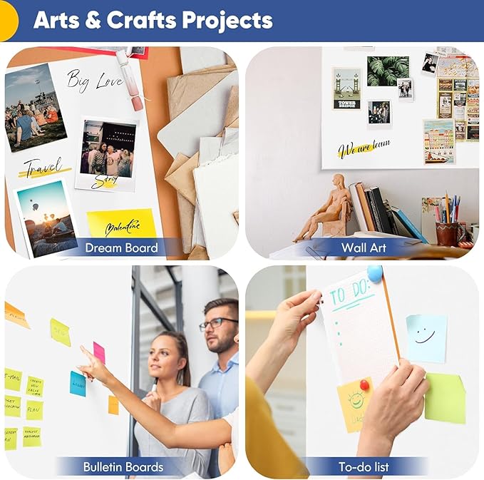 Vanhench White Kraft Wrapping Paper 17.5"×1800", Easel Painting Drawing Paper Roll Kids Art Supplies, Chart Poster Bulletin Board Paper Roll, Floor Covering Arts Crafts Table Wrap