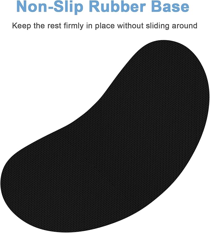 Dapesuom Mouse Wrist Rest, Ergonomic Memory Foam Mouse Wrist for Computer Desk Mats Support, Hand Rest Pad Cushion for Gaming, Office, Laptop, Men, Women, Pain Relief & Easy Typing, Leather Brown