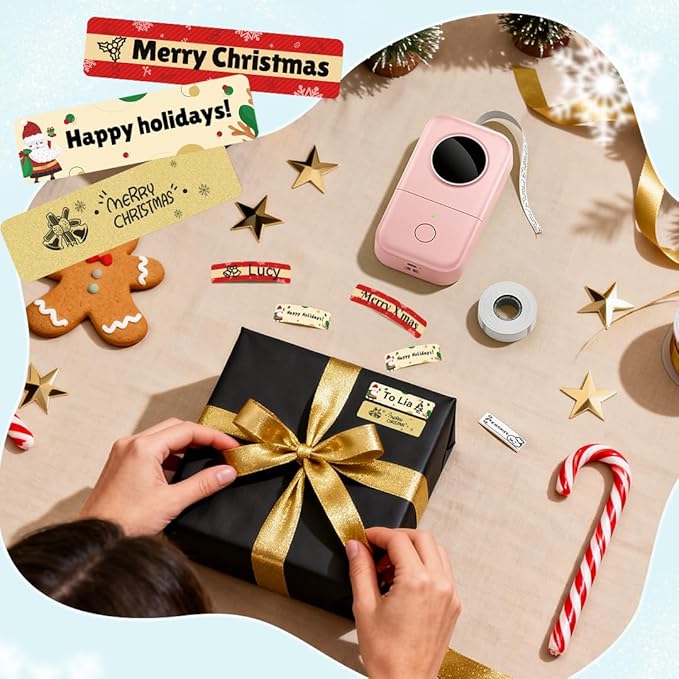 Phomemo Label Maker Machine, D30 Portable Handheld Bluetooth Mini Label Printer, Multiple Templates Smartphone Thermal Small Label Maker for Kids School Items, Classroom Teacher Supplies, Easy to Use