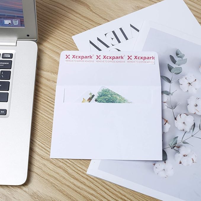 100 Qty Printable A6 Invitation Envelopes 4.75 x 6.5 inches Cards, Self Seal 120GSM White Paper Envelopes for Invitations, Papers, Photos, Documents, Wedding, Baby Shower, Easy to Seal Peel