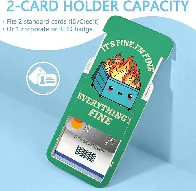 Gctriki ID Badge Holder with Lanyard, Funny Dumpster Retractable Badge Reel, Breakaway Lanyard for Keys，Teacher Lanyards for ID Badges Name Tags Card Holder, Nurse Teacher Workers Women Office Gifts