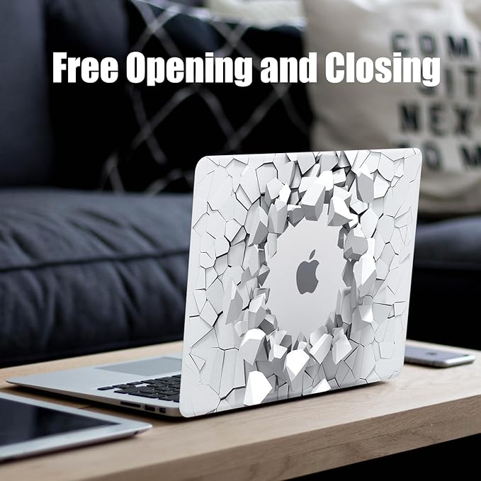 DTangLsm Compatible for 2025 MacBook Air 13 inch Case 2024 2023 2022 M4 M3 M2 A3240 A3113 A2681 with Touch ID, Clear Slim Plastic Hard Shell Case&Keyboard Skin for MacBook Air 13.6 M2 Cover,3D Gravels