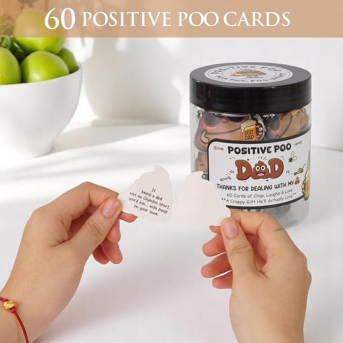Positive Jar, Affirmation Jar, Emotional Support Jars, Decorative Jars (Poo Dad)