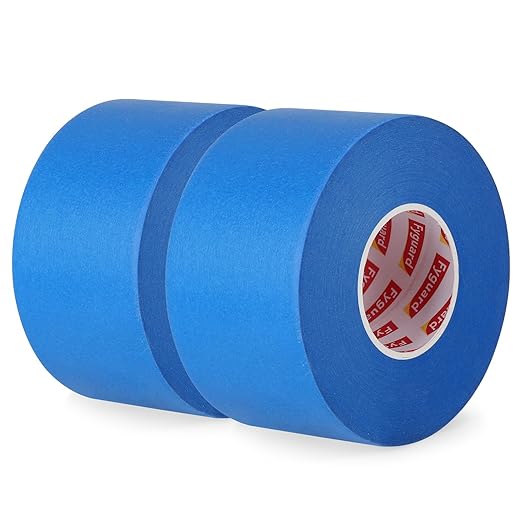 2 Roll Painters Tape 1.89In × 55Yard Blue Painters Tape Bulk Multi-Surface Blue Masking Tape for Wall Painting Edge Treatment DIY Crafts