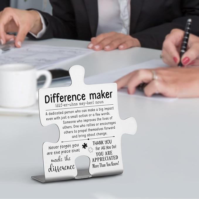 Thank You Appreciation Gifts for Coworkers, Boss, Women, Men, Nurse, Mentor Teacher. Going Away Gift Retirement Gift for Employee, Inspirational Motivational Quote Decorative Signs Plaques WDD3