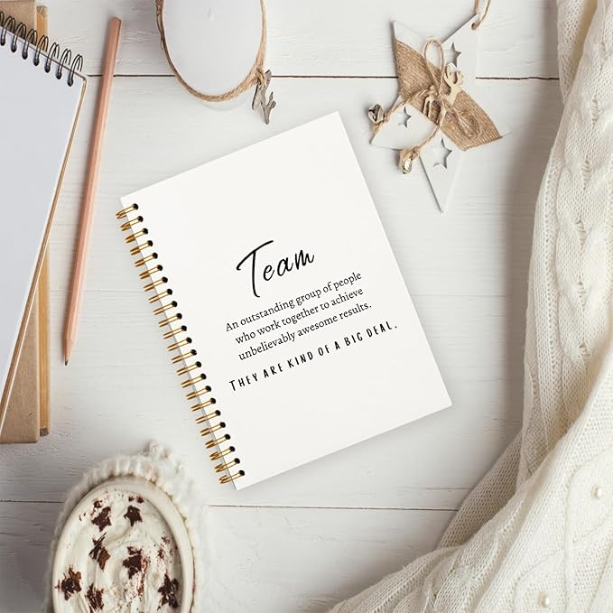 Meeting Notebook for Work, Employee Appreciation Gifts, Team Gifts for Employees, Journals for Writing, Thank You Gifts for Women Men Leader Boss Manager Mentor Coworkers, Blank Notebook 5.5"x8.3"