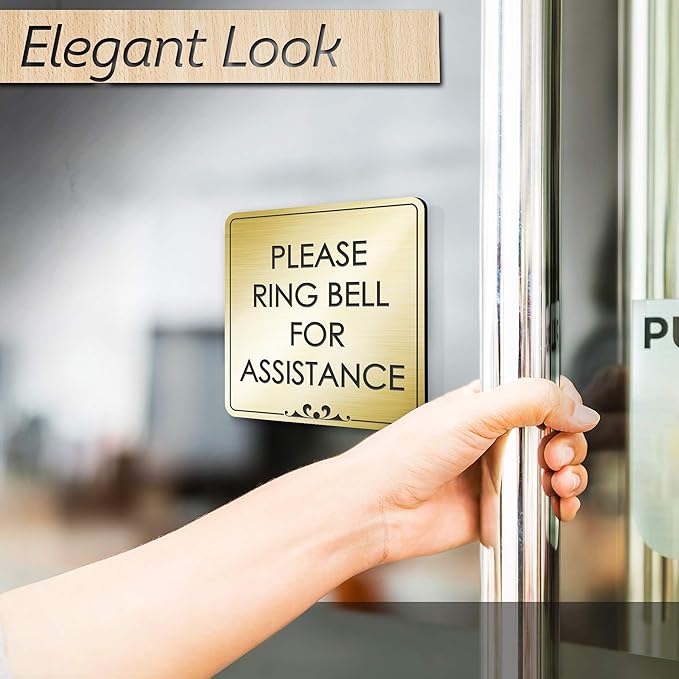 Custom Sign, Office Sign, Business/Office Name Plates for Doors/Wall, Indoor/Outdoor, 4x4 Inch, 18 Colors, (Prestige) Made in USA by My Sign Center