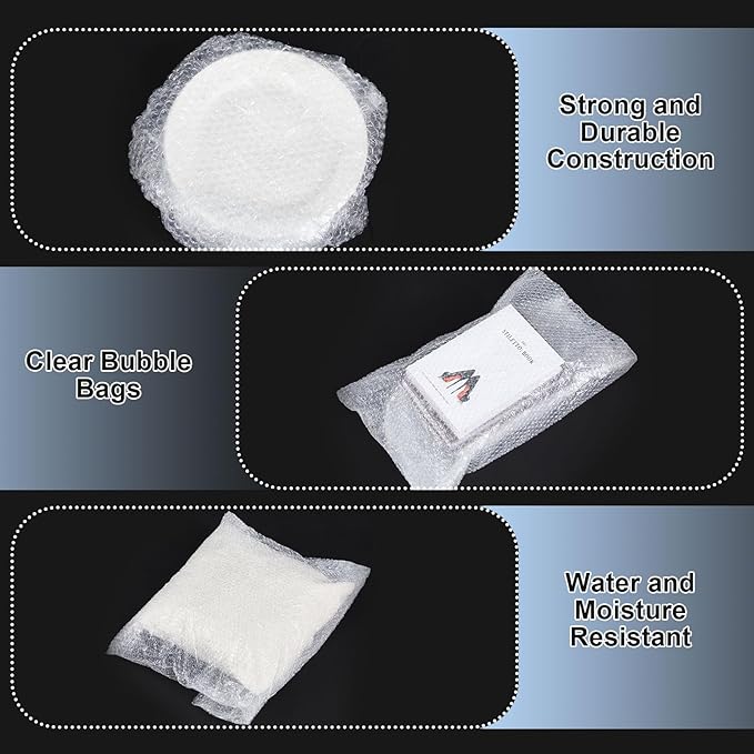 5 Pack Extra Large Bubble Pouches 18 * 22 Inch Clear Bubble Pouch Wrap Bags for Packing Shockproof Cushioning Wrap Bag for Shipping Moving Fragile Dishes China Plates Painting Fragile Items