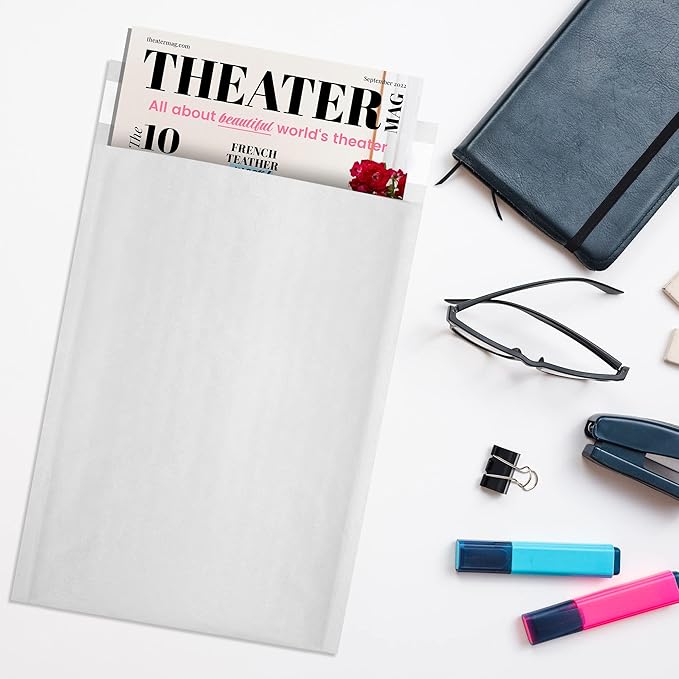 ABC PACK & SUPPLY White Kraft Bubble Mailer Envelopes, 12.5 x 18 Inches. 100 Pack Mail Padded Envelopes Self Seal. Kraft Bubble Mailers. Tear-Resistant Mailing Envelope Padded. Sturdy Paper Mailer