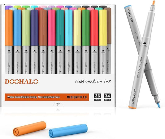 DOOHALO Sublimation Markers Infusible Pens Compatible with Cricut Maker 3/Maker/Explore 3/Air 2/Air 1.0 Tips Sublimation Ink Pens for Mug Press Easy Pressing