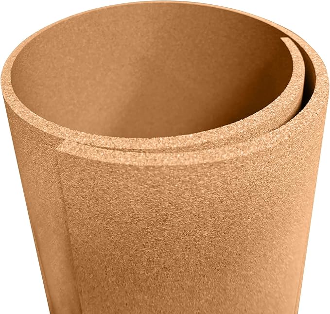 Manton Cork Premium Cork Roll - 4' x 9' x 1/2", 100% Natural Facing Grade Material for Bulletin Boards, Decorative Photo and Message Push Pin Displays - Perfect for Home, School, and Office