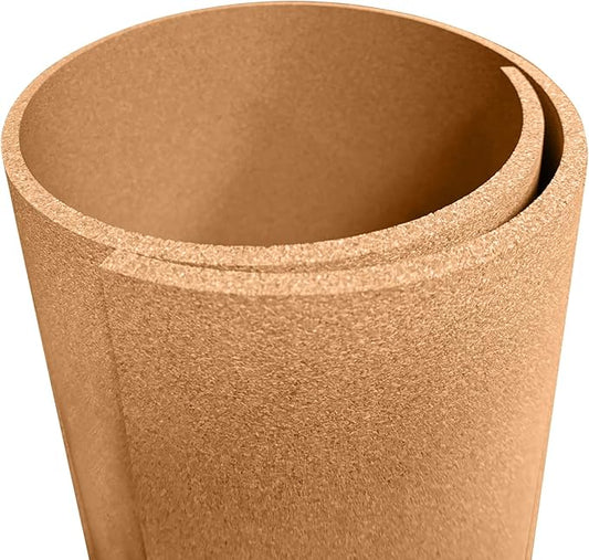Manton Cork Premium Cork Roll - 4' x 11' x 1/2", 100% Natural Facing Grade Material for Bulletin Boards, Decorative Photo and Message Push Pin Displays - Perfect for Home, School, and Office