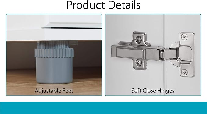 SystemBuild Evolution Kendall 24" Engineered Wood Utility Storage Cabinet Black