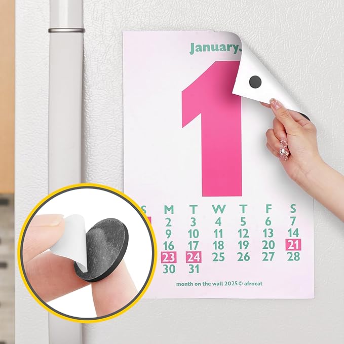 105 Pcs Round Magnets with Adhesive Backing, Flexible Self Adhesive Magnets for Crafts, Small Sticky Magnetic Dots for Hanging & Organizing Light Objects, Whiteboard, Fridge, DIY