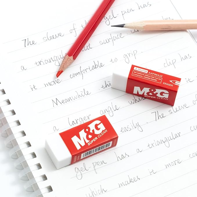 M&G Pencil Eraser for Kids, 30 Pack, White Erasers Bulk, Erasers for Artists, Drawing Erasers for Sketching, Small Pencil Erasers, Art Erasers for Drawing, School Erasers Office Supplies