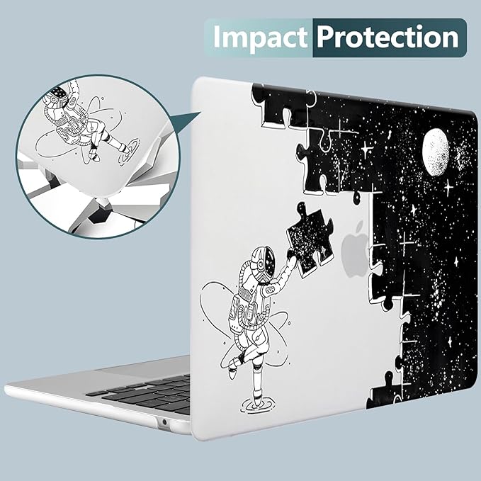 KEROM Compatible for MacBook Pro 16 inch Case 2025 2024 2023 2022 2021 M4 M3 M2 M1 Pro/Max Chip A3403 A3186 A2991 A2780 A2485, Cute Aesthetic Protective Plastic Hardshell & Keyboard Cover,Space Puzzle