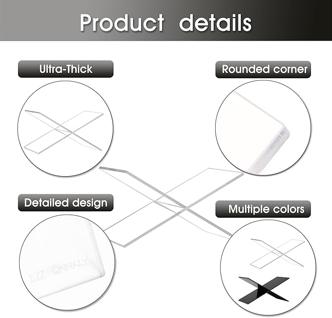 Large Clear Acrylic Book Stand - Perfect for Displaying Open Books on Your Coffee Table - Ideal for Bibles, Cookbooks, Magazines, Each with a Lucite Paperweight