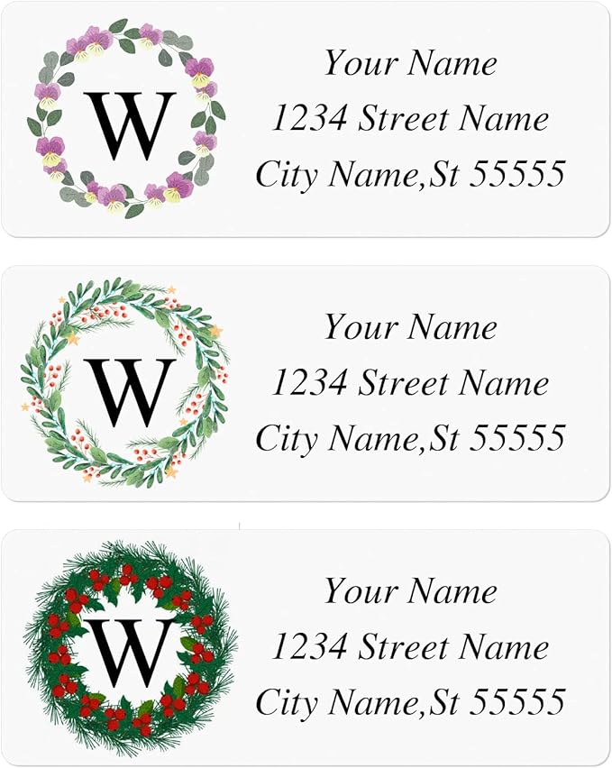 Return Address Labels - Personalized Address Labels, Custom Address Labels Colorful Patterns, Can Be Used for Box, Paper, Plastic, Glass, Metal (2.6x1 Inch)