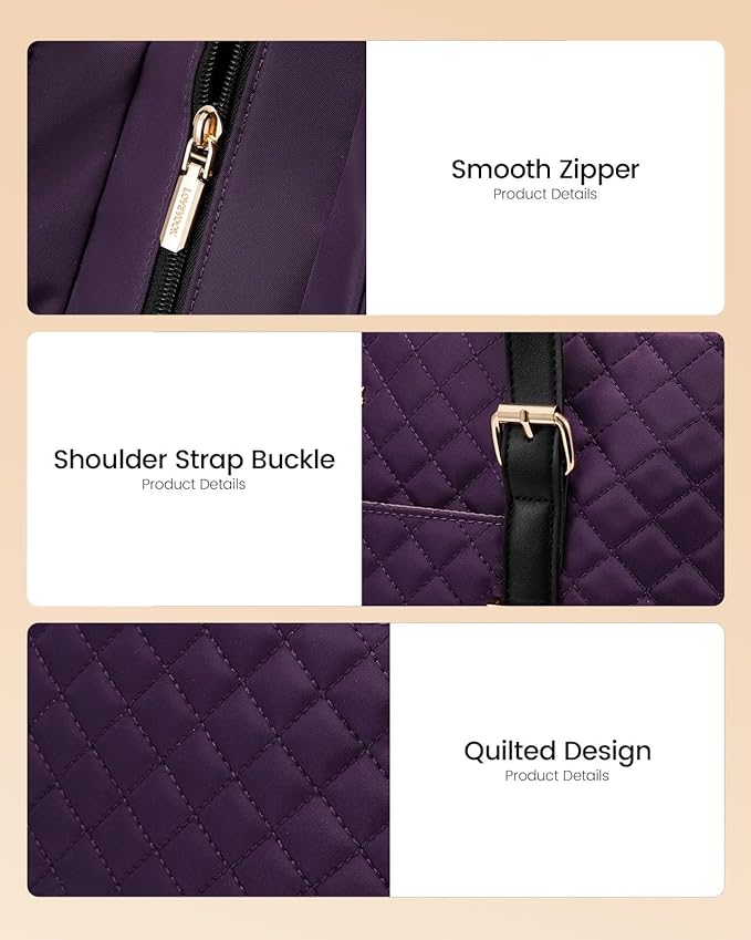 LOVEVOOK Laptop Bag for Women, 15.6 Inch Work Tote Computer Bag With Large Cup Holder, Lightweight Large Laptop Briefcase for Travel, Bussiness, Teacher