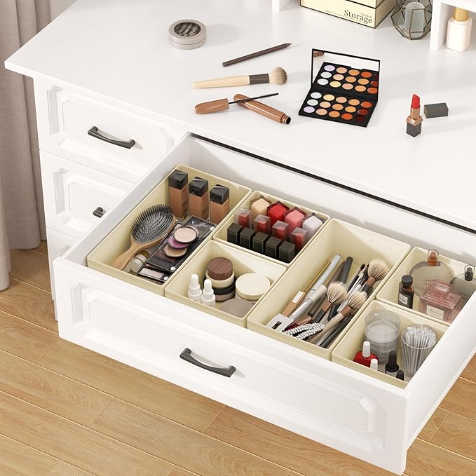 DIMJ Drawer Organizer Clothes Storage - 24 Pack Baby Dresser Organizer for Nursery, Small Fabric Closet Drawer Organizer Bins for Underwears Socks, Foldable Storage Dividers Organization for Bedroom