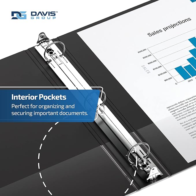 Premium Economy 6-Pack 3-Ring Binders for School or Office, Round-Ring Binders, 2 Inch, Black