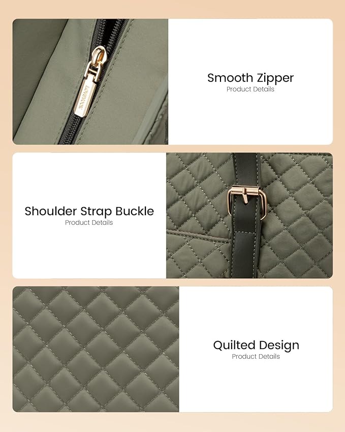 LOVEVOOK Laptop Bag for Women, 15.6 Inch Work Tote Computer Bag With Large Cup Holder, Lightweight Large Laptop Briefcase for Travel, Bussiness, Teacher