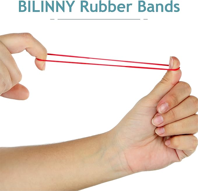 Rubber Bands Assorted Size & Color, Made In USA, 1 LB