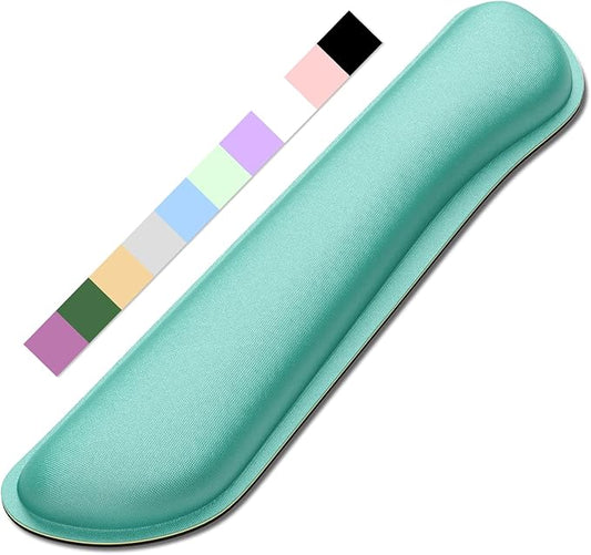 Dapesuom Enlarge Keyboard Wrist Rest Pad, Cute Memory Foam Wrist Rest for Computer Keyboard, Ergonomic Keyboard Mouse Wrist Support for Typing Pain Relief, Comfort for Office, Gaming, Laptop, Green