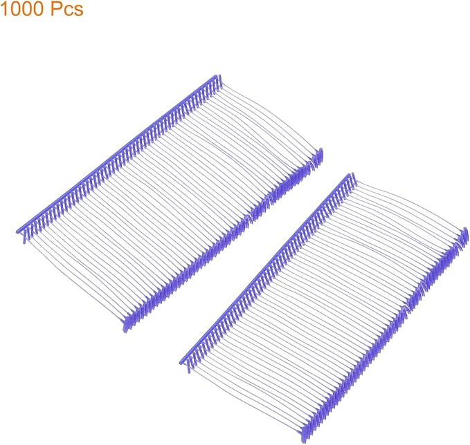 MECCANIXITY Standard Tagging Fasteners,Plastic Regular,Standard Label Gun Price Tagging Barbs for Garment Price Tag Label Tagging Barbs 50mm/2 Inch,Pack of 1000 Purple