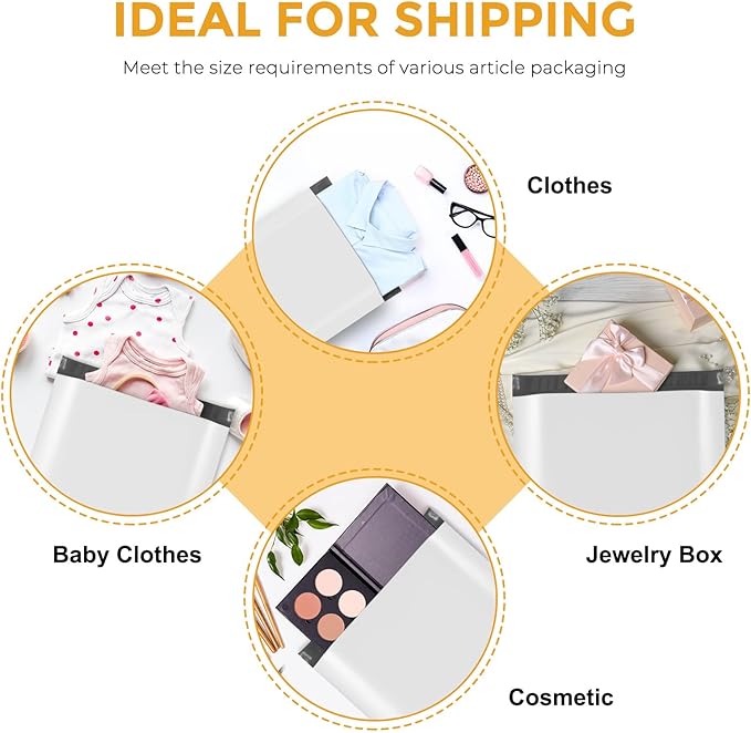 Metronic Poly Mailers 10X13 1000 Pack, Strong Adhesive Shipping Envelopes for Clothing, Medium Shipping Bags for Small Businesses, Waterproof Mailers Poly Bags (White, 10x13 1000PC)