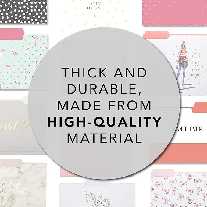 Graphique Designer Black, White, and Gold Polka Dots File Folders | Set of 9 (3 Designs) | Letter Size Organizers | Decorative Office Supplies | Durable Coated Cardstock | 1/3-Cut Tabs