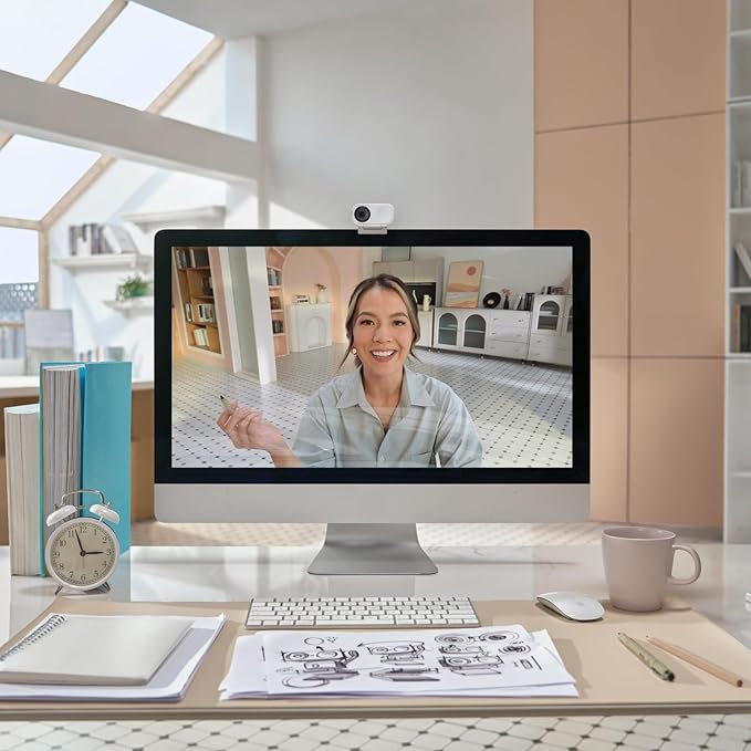 Insta360 Link 2C - 4K Webcam for PC/Mac, 1/2" Sensor, Auto Framing, HDR, AI Noise-Canceling Mic, Gesture Control for Streaming, Video Calls, Gaming, Works with Zoom, Teams, Twitch & More