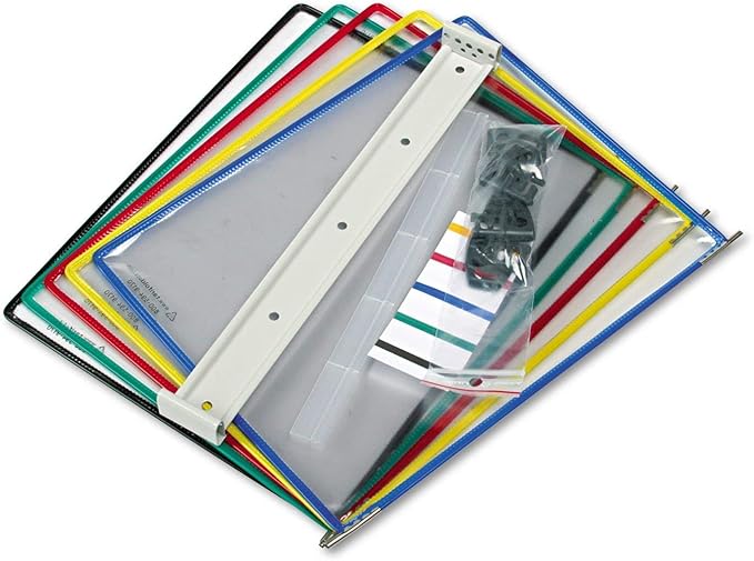 DJOIS by Tarifold - Wall Mount Reference & Display System - Durable Steel Wire Frames- 5 Double-Sided Pockets - 10 Sheet Capacity - Made in France