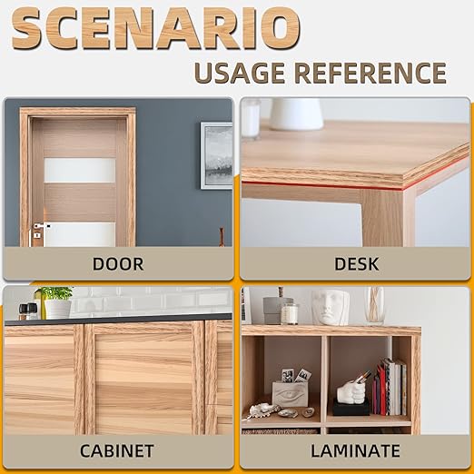 GSCIT Club Red Oak Edge Banding, 3/4 inch x 50ft roll of Veneer Edge Banding Preglued Flexible, Real Wood Tape Banding