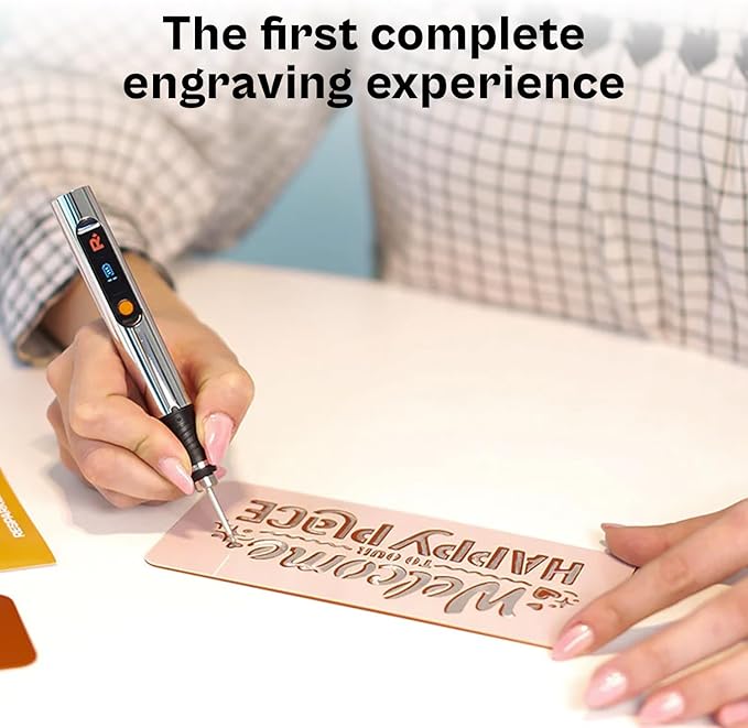 Customizer™ Special Edition Engraving Kit – DIY Starter Set with Engraving Pen, Bits & Materials – Create Personalized Keychains, Magnets & Metal Art – Giftable Craft Kit for Beginners