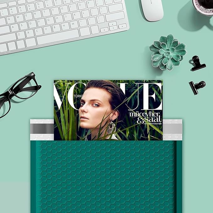 Fuxury Large Bubble Mailers 10.5x16" 500 Pack Forest Green Self Seal Padded Envelopes Opaque Mailing Envelopes Bubble Padded Cushion Padded Mailers for Packaging Small Business Bulk #5