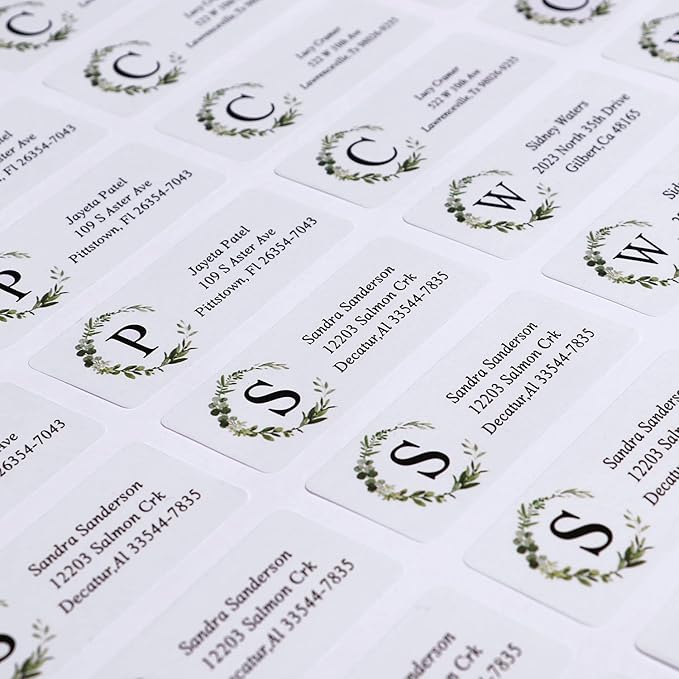 Return Address Labels - Personalized Address Labels, Custom Address Labels Colorful Patterns, Can Be Used for Box, Paper, Plastic, Glass, Metal (2.6x1 Inch)