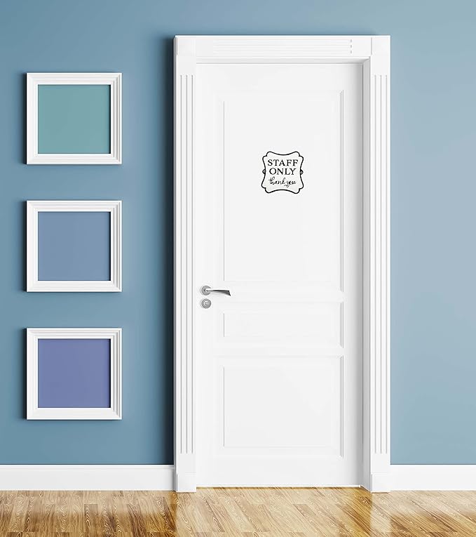 AuldHome Design Cast Iron Staff Only Sign, Business Door Sign for Employees Only Area